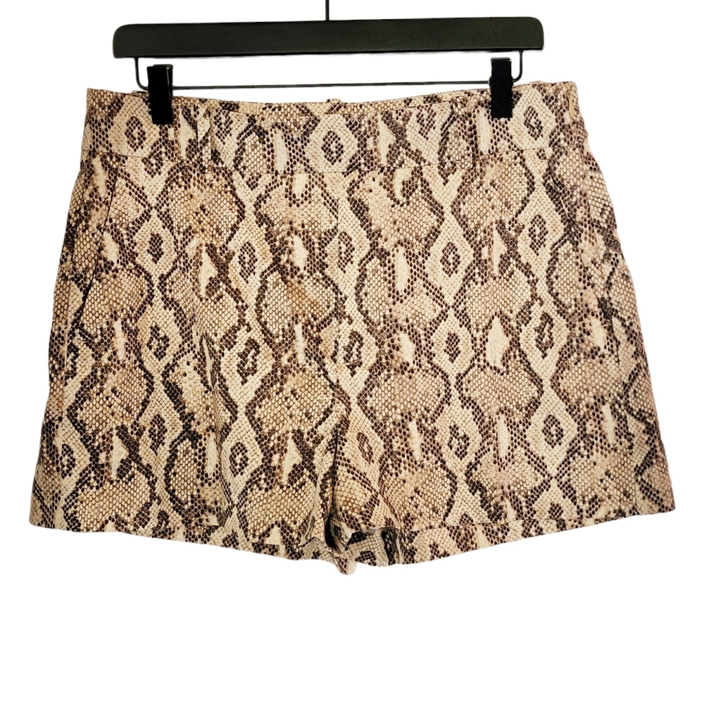 ZARA Snakeskin Python Print Dress Short shorts Size Large